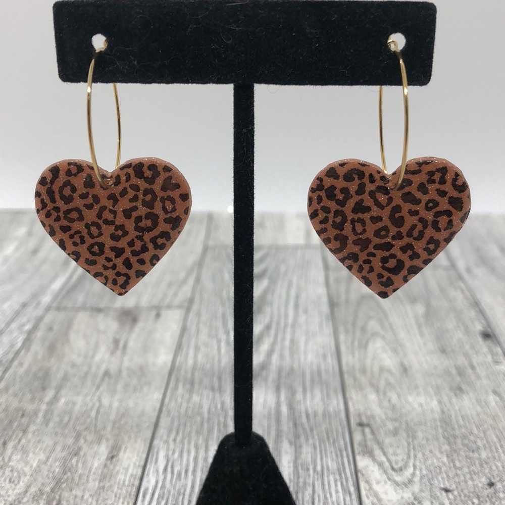 Handmade polymer clay earrings.